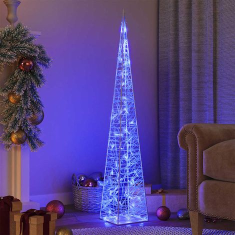 328965 vidaXL Acrylic Decorative LED Light Cone Blue 120 cm (1/5)