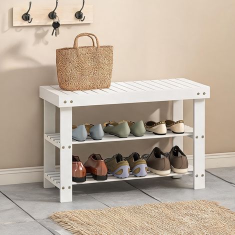Console blanco en bambú 70 x 28 x 45 cm (1/5)
