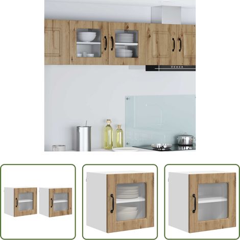 vidaXL Küchenregal -  Küchenschrank 2 pcs Artisan-Eiche 40 x 31 x 40 cm Holzwerkstoff (1/5)