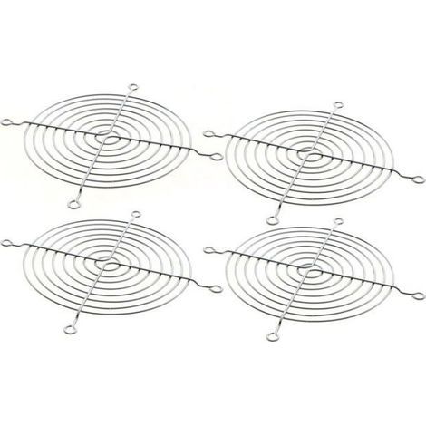 Set mit 4 Schutzgittern aus Metall für 120-mm-Axiallüfter für PCs (1/5)