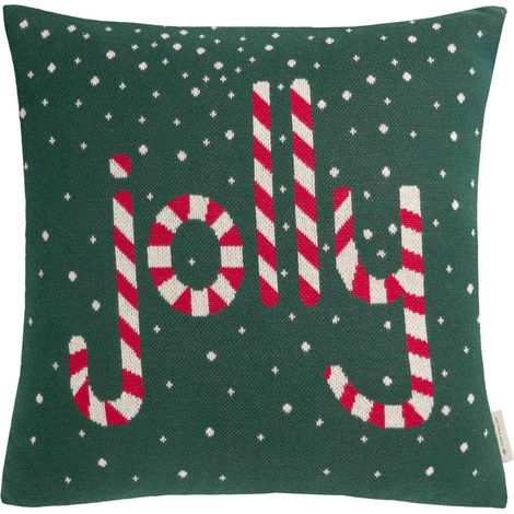 TOM TAILOR Housse de coussin décoratif WEIHNACHTSKISSEN - 1 pièce 45x45 cm, vert
