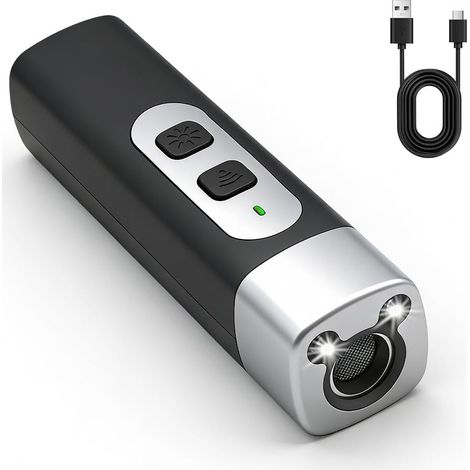 Anti-noir pour chiens, son ultrasonique pour chiens, rechargeable, anti-noir pour chiens, appareil à ultrasons pour chiens avec 3 fréquences réglables, lampe de poche LED pour petits chiens. (1/5)