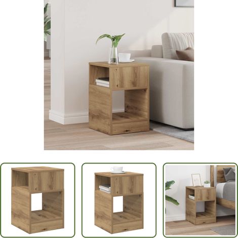 Wohnzimmerbeistelltisch - Beistelltisch Artisan-Eiche 30,5 x 30 x 45 cm Holzwerkstoff (1/5)