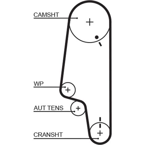 Kit de courroie crantée Gates K015428XS SEAT 032198119 6K0198001D