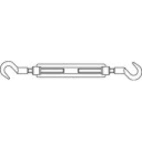 TOOLCRAFT 136619 - TENDITORE A GANCIO M8 IN ACCIAIO ZINCATO GALVANICAMENTE, DIN 1480, 1 PEZZO