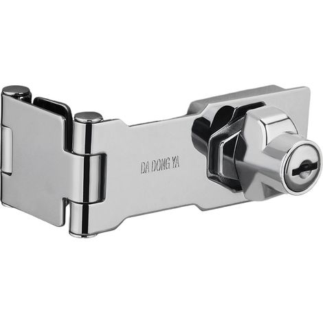 Cerradura sin taladrar para vitrinas de cristal: cerradura de aleación de doble puerta, apta para cristales de 3 a 8 mm de espesor. (1/4)