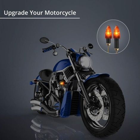 Clignotants Moto LED Ambre Étanches 10 W – Lot de 4, Homologués ECE R10, Universels M10 pour Moto, Scooter, Quad et Véhicules Tout-Terrain (1/3)