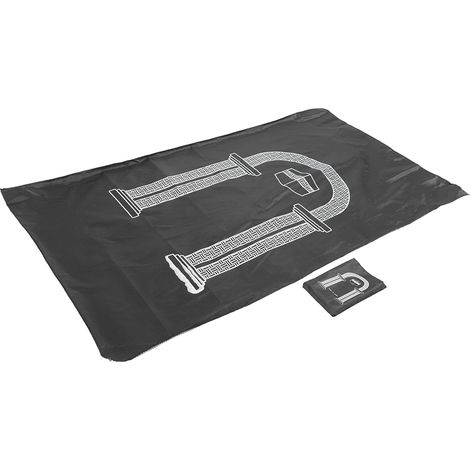 Tapis de prière musulman de voyage portable, en tissu imperméable, tapis de prière simple avec poches, noir.