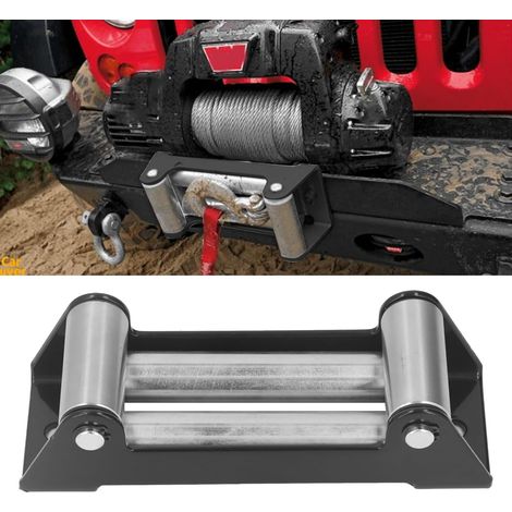 Winch Cable Guide, 202 mm Hole Distance, 2.4 kg Guide Cable Winch Roller, 6000 LB with Bearing, Steel Roller and Iron Frame Q235 (1/5)