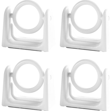 Support Pour Tringle À Rideau - Fixation Murale Pivotante - Blanc - ABS - 4 Pièces (1/5)