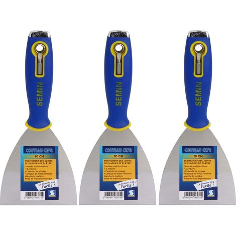 Lot de 3 couteaux à enduire multifonctions Semin CE 78 - 10 cm (1/4)