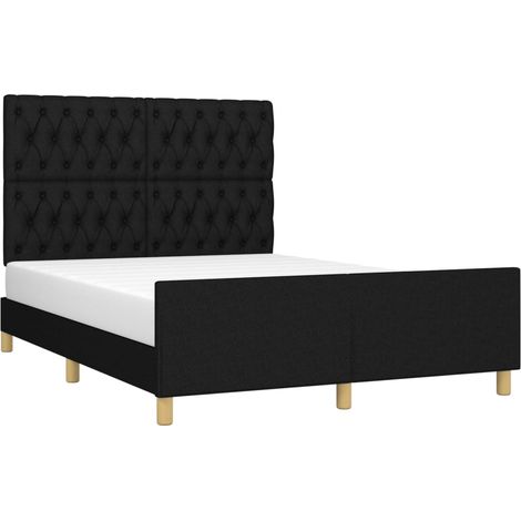 Cama sin colchón tela negro 140x200 cm vidaXL (1/4)