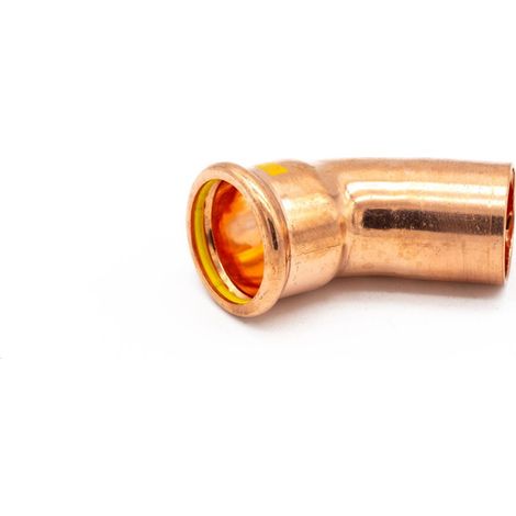 PrimaPress 35mm 45° Copper Gas Street Elbow Fitting (1/2)
