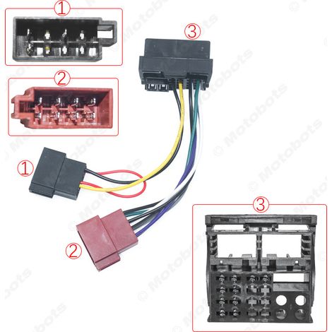 Suitable for 2003+ Citroen/2004+ Peugeot car ISO audio system upgrade cable and audio-visual power cable adapter. (1/4)