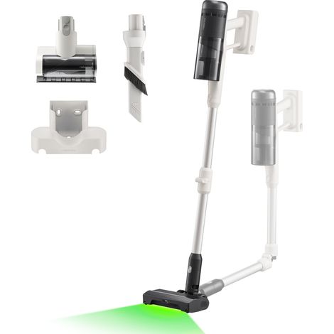 Roborock H60 Pro Aspiradora Inalámbrica, 170 AW de Potencia, Cepillo JawScrapers Hybrid Antienredos 0%, Filtración de 5 Niveles, Sistema Ciclón de 9 Conos, Batería Extraíble de hasta 80 min, Iluminaci