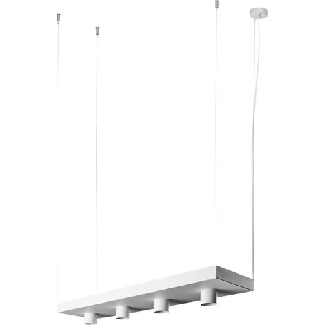 Hängelampe Weiß Metall Plant