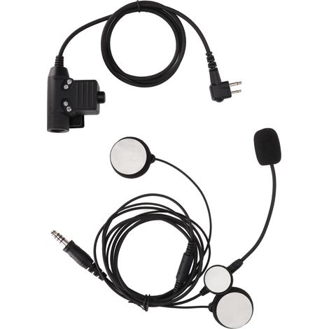 Beidseitiges Motorrad-Headset +U94 PPT 7,1 mm, kompatibel mit Motorola GP88, GP300, GP3688 und DEP450 (1/5)