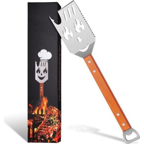 Spatule Barbecue 5 en 1 - - Métal - 41 cm - Outil de barbecue multifonction (1/5)