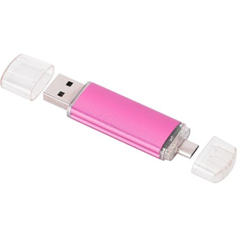 Clé USB 2 en 1 OTG avec Haut Stockage - Mémoire Externe 8GB Rouge Rose (1/5)