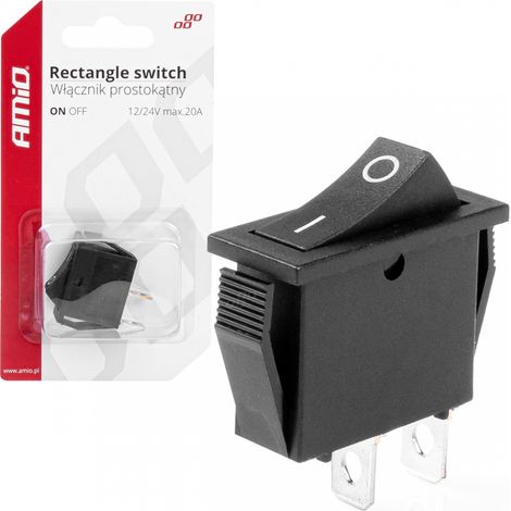 Interruptor rectangular ON OFF 12V amio-03081 (1/5)