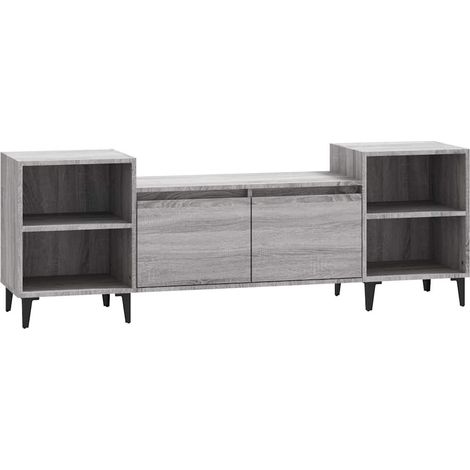Meuble TV, Étagère TV, Meuble de Salon, Sonoma gris 160x35x55 cm Bois d'ingénierie OIB4505E (1/5)