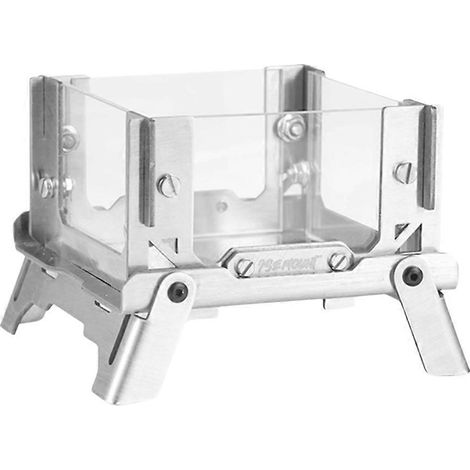 Réchaud à charbon de bois ISE MOUNT Mini, support en acier inoxydable pour camping, feu de bois de table, idéal pour les pique-niques, la maison et les activités de plein air. (1/5)