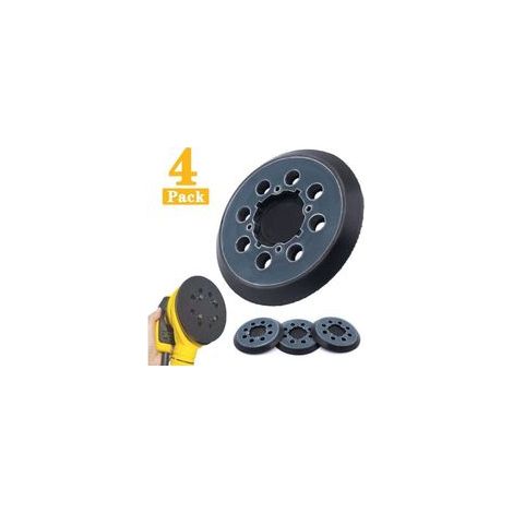 Lot de 4 patins de ponçage à 8 trous pour ponceuse orbitale DWE6423 125 mm, Bleu (1/5)