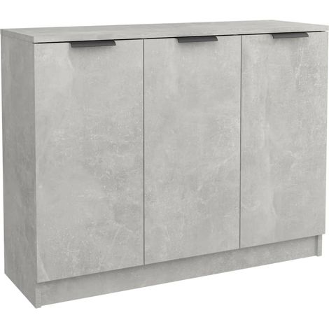 Credenza buffet cassettiera mobile contenitore organizer cucina soggiorno soggiorno 90,5 x 30 x 70 cm derivati del legno grigio 020032113