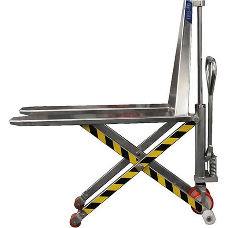 Transpallet manuale a sollevamento alto inox 304 - 1000kg - TMS80/304