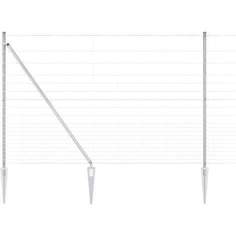 Maison Exclusive - Schweißdrahtzaun mit Spikes 25 x 1,6 m (B x H)