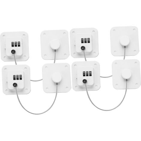 Lot de 4 verrous de porte de réfrigérateur/congélateur à combinaison (1/5)