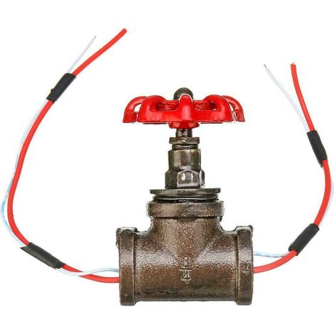 Lntyq Vintage 3/4in Interrupteur de lumière rotative de la soupape d'arrêt Interrupteur de la lampe de la vanne Interrupteur de la lampe d'arrêt avec fil électrique pour lampes Steampunk Lampes de tab
