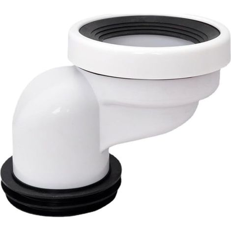 Raccord de WC décalé - Pour raccords de déport de WC - Raccord de WC décalé en PVC - 100 mm (1/5)