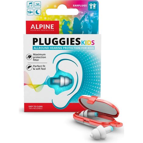 Pluggies Kids Bouchons d'Oreilles 5-12 ans Protection (1/5)