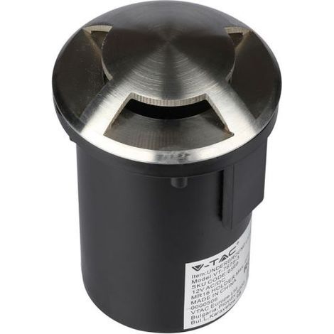 V-TAC Portalampada da Interramento Calpestabile Rotondo MR16 3 Fasci Luce IP65 (1/10)