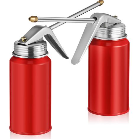 Doseur Huile 2 Temps Bidon D'huile à Pompe Manuelle 200ml en Métal Rouge, Facile à Utiliser pour L'entretien Automobile Maintenance à Domicile (1/5)
