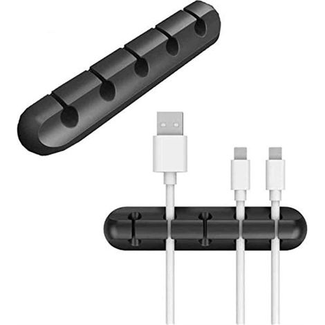 This cable organizer with adhesive clips can store power cords, charging accessory cables, mouse cables, etc., and is suitable for computer and office environments.