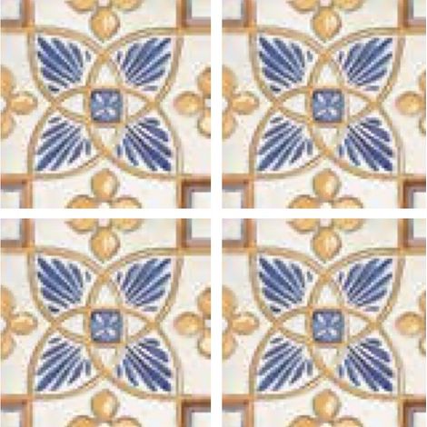 Carrelage Effet Terre Cuite TERRE ETRUSCHE 20,3x20,3 cm Decor C Etrusche