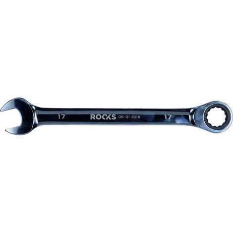 Chiave combinata a cricchetto ROOKS 17 mm in acciaio CrV 6150 (OK-01.6010)