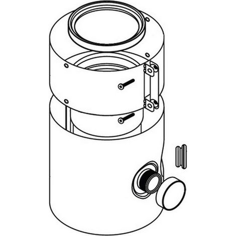 Saunier Duval Adaptateur C Prise d’analyse de fumée 60 100 Chambre arrosée