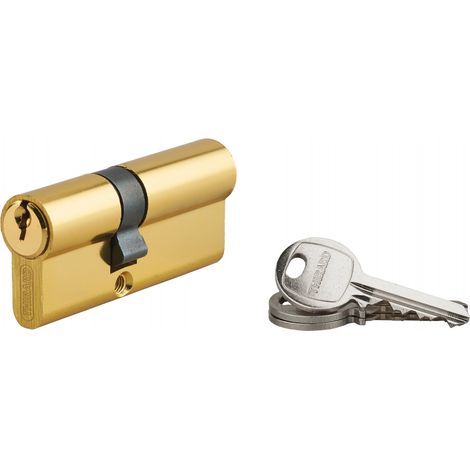 Cylindre de serrure double entrée 30x40mm – Aluminium léger – Anti-arrachement avec 3 clés en acier nickelé – Mécanisme 5 goupilles – SP (1/4)