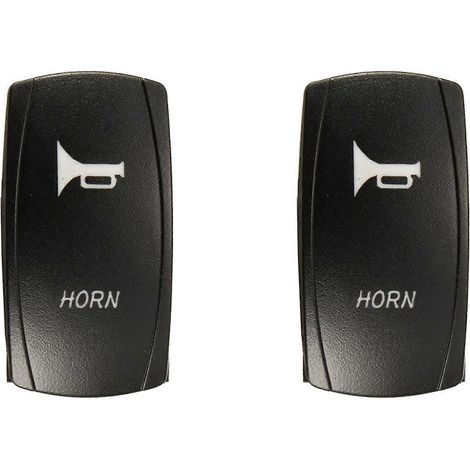 Lot de 2 klaxons LED momentanés pour voiture, bateau ou marine, avec interrupteur à bascule laser 12 V/24 V, rouge et vert. (1/5)