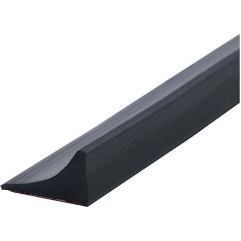 Barriera doccia in silicone da 100 cm, barriera anti-trabocco autoadesiva per soglia doccia, diga per l'acqua della doccia, barriera pieghevole per pavimento del bagno - Nero (1/4)