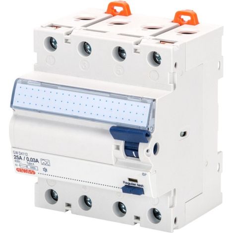 Gewiss FEHLERSTROMSCHUTZSCHALTER - IDP - 4P 40A TYP A FLINK Idn=0,3A - 4 TE, GWD4134