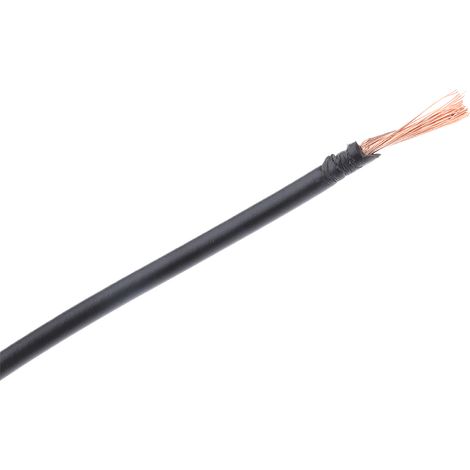 Fil électrique RS PRO, 3 0,26 mm² 23 AWG, 250 V, PVC Noir, 100m ( Prix pour Bobine de 100 Mètres )