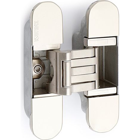 BISAGRA INVISIBLE KUBICA K6300 NIQUEL SATINADO  REGULACION 3D. 60Kg/3BIS. 130X88mm.