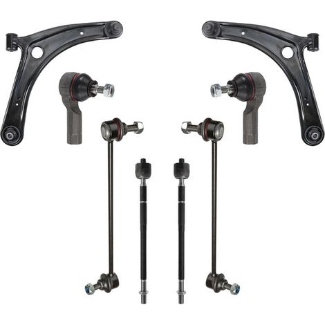 KIT BRACCIO OSCILLANTE 8 PEZZI COMPATIBILE CON CITROËN C-CROSSER (VU, VV) 2.2 Hdi 02.2 / Kit Sospensione Completo OE/OEM / Bracci Oscillanti + Testine Sterzo / Sostituzione Diretta OEM