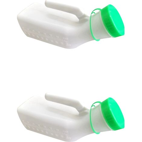 Urinoir pour homme et femme, 1000ml portable urinoir fabriqué avec Bouchons de bouteille étanches qui brillent dans le noir et Poignée (1/5)