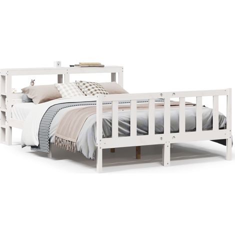 Maison Exclusive - Letto senza Materasso Bianco 150x200 cm Legno Massello di Pino