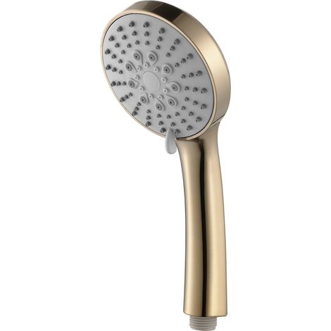 Handbrause mit gebürsteter Goldoberfläche und wassersparendem ABS-Design. – AquaForge